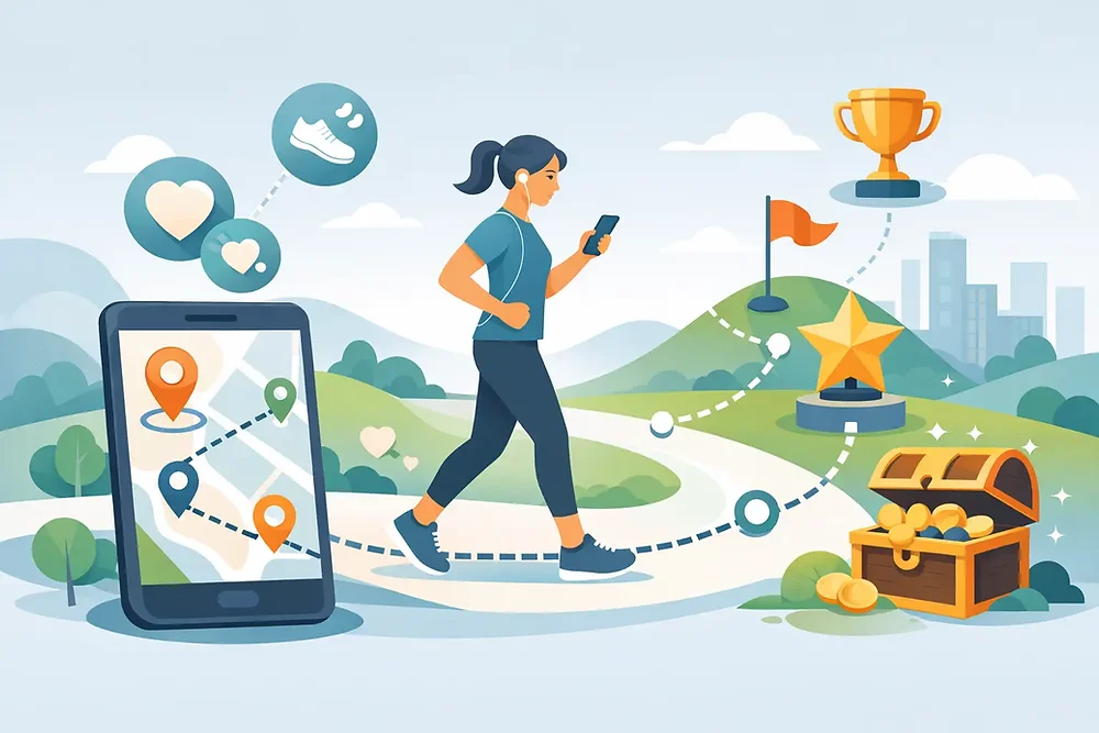 How Gamified Walking Routes Work